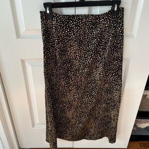 Lush brand, leopard print, black maxi skirt size small